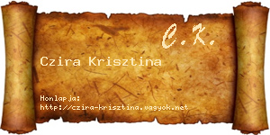 Czira Krisztina névjegykártya